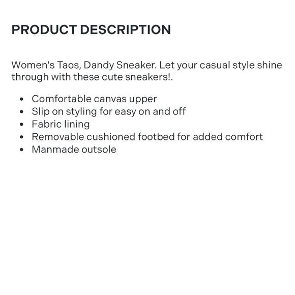 NIB Taos Dandy 8.5M Dandy Slip On Canvas Sneakers Grey Wash - Picture 8 of 11